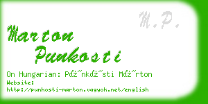 marton punkosti business card